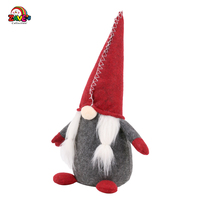 Zaves Christmas Gnomes sans visage Figurine elfe en peluche avec chapeau tricoté Décoration de la maison Poupée pour Noël