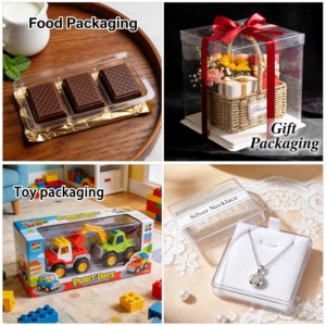 Boîte en PET transparente de qualité supérieure, personnalisée et imprimée, avec poignée, pour l'emballage de biscuits, de bonbons et d'aliments, faible MOQ - Product Image 5