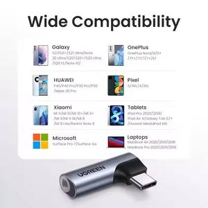 อะแดปเตอ<span class=keywords><strong>ร์</strong></span>เสียง USB C เป็น 3.5 มม. UGREEN แบบมุมฉาก สำหรับ<span class=keywords><strong>หู</strong></span>ฟัง ไมโครโฟน ช่องเสียบ Aux  อะแดปเตอ<span class=keywords><strong>ร์</strong></span> USB C 90 องศา สำหรับ Samsung iPad - Product Image 3