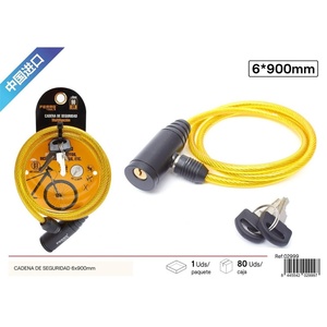 Catena di sicurezza per biciclette 6x900mm in vari colori per la protezione
