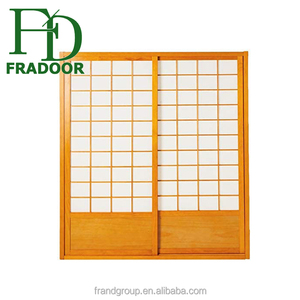 <span class=keywords><strong>Porte</strong></span> en bois massif de style japonais avec rail coulissant suspendu, facile à installer et à ouvrir - Product Image 3