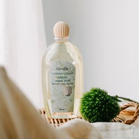 Botella Recargable Vacía de PET Transparente con Tapa Redonda a Rayas de 50-500 ml para Gel de Ducha, Detergente para Ropa, Champú, Loción, Cuidado Diario