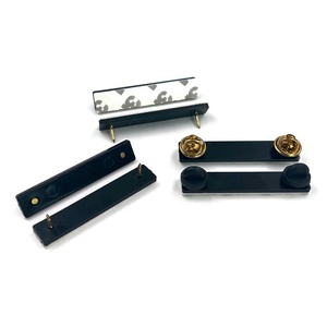 Base de broche autoadhesiva de goma con cierre de plástico negro y pasador de latón, tipo mariposa, para sujetar uñas - Product Image 3