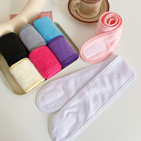 Serre-tête pliable à velcro pour femme, accessoire de beauté pour le lavage du visage, bandeau pour cheveux
