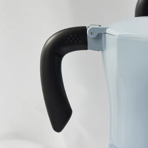 Diseño clásico Haze Blue Aluminio Moka Pot Cafeteria Portable Eco-Friendly Espresso Maker Tapa de metal Mango de ácido poliláctico - Product Image 4