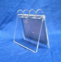 Support de calendrier en acrylique en forme de V, organisateur de calendrier, support de menu, support de calendrier de bureau en lucite