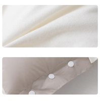 Oreiller combiné 2-en-1 en coton confortable Bellewins avec traction cervicale et protection auditive, bicolore