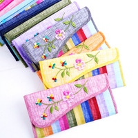 Dompet Tradisional Korea Tas Kain Sambungan Bambu Gaya Korea Bordir Berlian Multiwarna Tas Kecil Berlapis