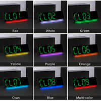 Jam Alarm LED Multifungsi Dekoratif Dinding Kamar Tidur Modern Plastik Digital Baru Sederhana Mewah Gaya Nordik dengan Tampilan Hari