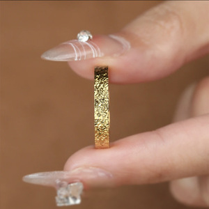 S925 All-Body Sterling Silver Shaking Sound Ring Hot Selling Net Red avec Broken Ice Niche Design Couples Set - Product Image 1