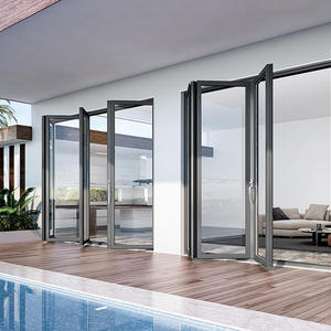 Puerta Plegable de Aluminio para Patio, Puerta de Vidrio Plegable con Doble Acristalamiento, Sistema de Acordeón Insonorizado para Exteriores - Product Image 2