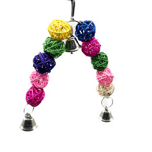 Papegaai Schommel Speelgoed Huisdier Vogelkooi Hangmat Opknoping Natuurlijk Hout Ladder Papegaai Kauw Houten Blokken Vogel Baars Voor Parkieten - Product Image 4