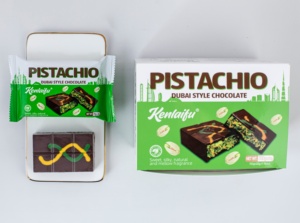 KENLAIFU Barre de chocolat solide aux fruits et pistaches, style halal de Dubaï, 70g - Product Image 2