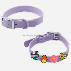 <span class=keywords><strong>Collier</strong></span> pour chien en PVC imperméable avec boucle en alliage de zinc chromé antirouille à dégagement rapide, personnalisable avec logo, moderne, souple et mignon - Product Image 3