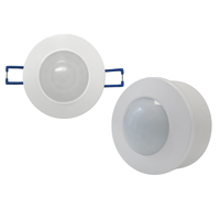 Détecteur de Mouvement PIR Plafond Infrarouge 360 Degrés 220-240V, Capteur de Présence Encastré ou en Saillie