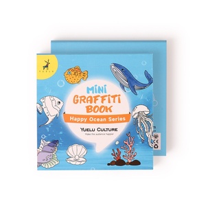Libro <span class=keywords><strong>da</strong></span> <span class=keywords><strong>colorare</strong></span> in stile cartone animato, pratico e in formato mini, per bambini; Pagine adesive per disegno e apprendimento precoce; Acquerello - Product Image 5