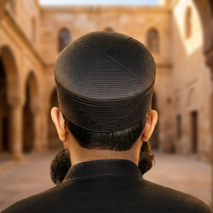 Custom Logo Hamdaan Kufi Muslim <b>Cap</b> Prayer Hat Polyester Cotton Adjustable Breathable Geometric Pattern Hand Embroidery All - Product Image 3