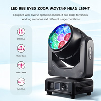 Mini Luz de Escenario Bee Eye 7x40W RGBW LED con Zoom, Beam y Wash, Cabezal Móvil con Control de Punto y Pantalla LCD para DJ, Discoteca, Club y Fiestas