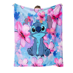 <span class=keywords><strong>Manta</strong></span> <span class=keywords><strong>de</strong></span> microfibra <span class=keywords><strong>de</strong></span> felpa con estampado floral personalizado al por mayor, cálida, para viajes, para usar con aire acondicionado. - Product Image 1