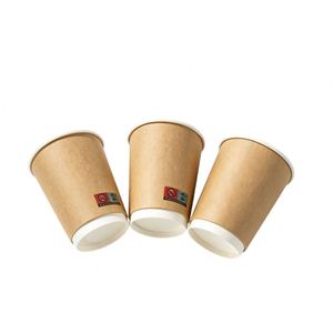 Recyclable <b>Disposable</b> Coffee <b>Disposable</b> Double Wall Coffee Paper <b>Cups</b> Kraft Coffee <b>Cups</b> - Product Image 3