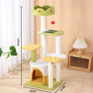 Sang trọng 3-Lớp sisal mèo scratcher cây tháp Pet tương tác leo khung với nhà nghỉ ngơi đóng gói trong thùng carton - Product Image 3