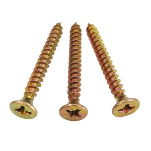 Self Tapping Chipboard <b>Screws</b> Countersunk Head Wholesale <b>M4</b>/M5 Yellow Zinc Plated - Product Image 3
