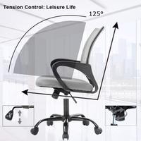 Chaise de bureau exécutive moderne à cadre blanc en maille, avec base en acier réglable, pour chambre et extérieur, soutien postural premium