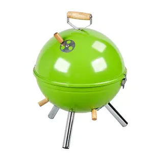 Horno redondo personalizado horno de carbón al aire libre Mini Parrilla de bolas portátil barbacoa camping pequeño horno de fútbol