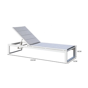 JN Offres Spéciales Bancs de jardin extérieurs Tube d'aluminium <span class=keywords><strong>Piscine</strong></span> Chaises longues Chaise longue - Product Image 4