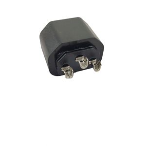 IEC ขั้วต่อปลายสายไฟสามแกนฐานทองแดงส่วนปลายด้าน C14สำหรับต่อปลั๊ก C14ตัวผู้และตัวเมียสีดำ - Product Image 3