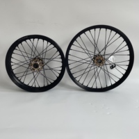 Kit complet de jantes à rayons droits avec écrous noirs pour Surron Light Bee tout-terrain, avant 19 1.4, arrière 16 2.15, sans pneu