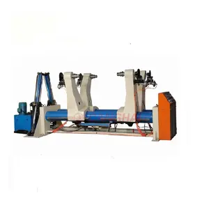 corrugated carton making machinery hydraulic shaft less shaftless mill roll stand