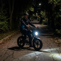 Vélo de ville électrique noir avec freins à disque hydrauliques, Vélo électrique tout-terrain pour la sécurité du quartier