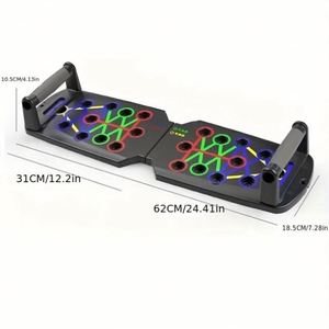 Équipement de gym à domicile 28-en-1 : Planche de pompes pliable en caoutchouc ABS et Corde de traction pour entraînement abdominal – Durable et portable - Product Image 2