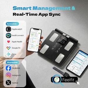 <span class=keywords><strong>Balance</strong></span> <span class=keywords><strong>connectée</strong></span> Yolanda <span class=keywords><strong>avec</strong></span> écran LED sur la <span class=keywords><strong>poignée</strong></span>, moniteur de santé domestique, analyse de la composition corporelle, mesure segmentée, pèse-personne - Product Image 6