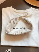 Écharpe en coton rétro marron clair à motif cachemire personnalisée, bandana respirant, serviette de tête, accessoire polyvalent pour tenue quotidienne, écharpe décorative