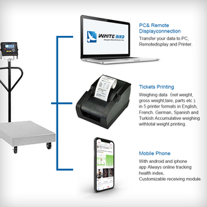 온라인 규모의 저울 바닥 배송/300kg 컨트롤러 벤치 전자 계산 600kg 화이트 버드 300kg600kg 방수 스케일 - Product Image 2