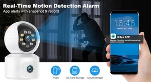 屋内6MPデュアルレンズベビーPTZ防犯カメラネットワークベビーワイヤレス双方向オーディオ4MP Wifiデュアルレンズベビーカメラセキュリティ - Product Image 6