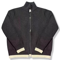 Cardigan en tricot épais à double fermeture éclair, résistant aux plis, chaud pour l'hiver, vente en gros