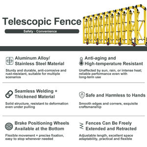 Portone telescopico per recinzione con barriera stradale regolabile retrattile manuale per uso temporaneo o permanente - Product Image 3