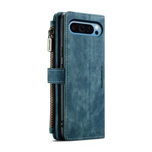 Pour Google Pixel 9 <span class=keywords><strong>Pro</strong></span> XL Zipper Design Wallet étui en cuir avec corde, housse de carte de crédit peau rétro pour iPhone <span class=keywords><strong>15</strong></span>/16/17 - Product Image 3