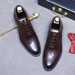 Chaussures habillées pour hommes de conception italienne luxueuse, Oxford à lacets, chaussures de soirée de haute qualité - Product Image 4
