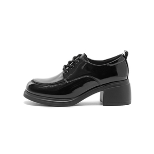 <span class=keywords><strong>Zapatos</strong></span> Clásicos <span class=keywords><strong>de</strong></span> <span class=keywords><strong>Charol</strong></span> con Cordones y Suela Gruesa <span class=keywords><strong>para</strong></span> <span class=keywords><strong>Mujer</strong></span>, Antideslizantes con Suela <span class=keywords><strong>de</strong></span> Goma <span class=keywords><strong>para</strong></span> la Escuela y el Trabajo, <span class=keywords><strong>Zapatos</strong></span> Casuales <span class=keywords><strong>para</strong></span> <span class=keywords><strong>Mujer</strong></span> - Product Image 4