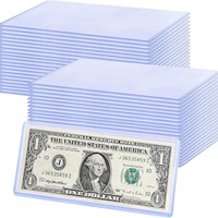 Protège-billets transparents sur mesure en PVC pour collection de devises, format standard, grand volume