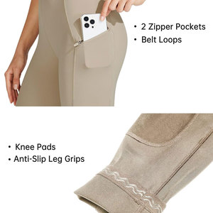 Culotte d'équitation professionnelle pour femme, respirante, imperméable, en Spandex/Polyester, confortable, à grip intégral et taille haute - Product Image 6