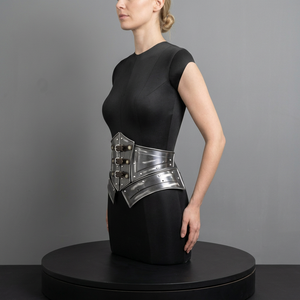Armure médiévale en acier inoxydable pour femme, plaquée argent, peinte, pour cosplay, par Calvin Handicraft - Product Image 2