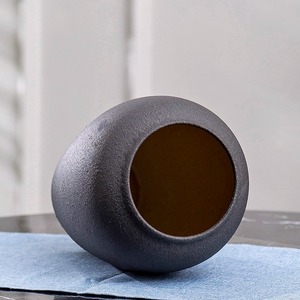 <span class=keywords><strong>Vase</strong></span> <span class=keywords><strong>Ikebana</strong></span> chinois de style rétro traditionnel, <span class=keywords><strong>vase</strong></span> en <span class=keywords><strong>céramique</strong></span> rond noir mat moderne pour la décoration de la maison - Product Image 4