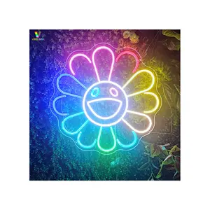 KAWS Sunflower by Takashi Murakami, LED Neon Sign