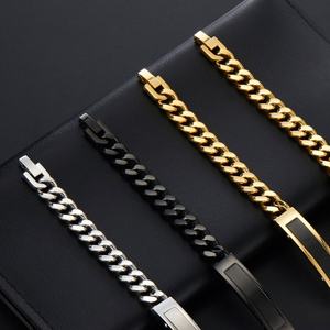 Custom <b>Men</b> <b>Bracelet</b> Luxury Non Tarnish 14k 18k Gold Plated 316l <b>Stainless</b> <b>Steel</b> <b>Bracelet</b> for <b>Men</b> - Product Image 2