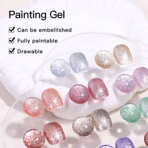 Suministros para Salón de <span class=keywords><strong>Uñas</strong></span>, Juego de Esmalte de Gel con Purpurina Francés, Marca Personalizada con Logotipo, Sin HEMA, 15 ml, Lámpara UV/LED - Product Image 5